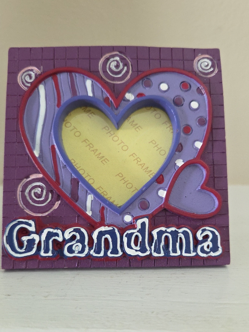 Grandma Purple Heart Photo Frame